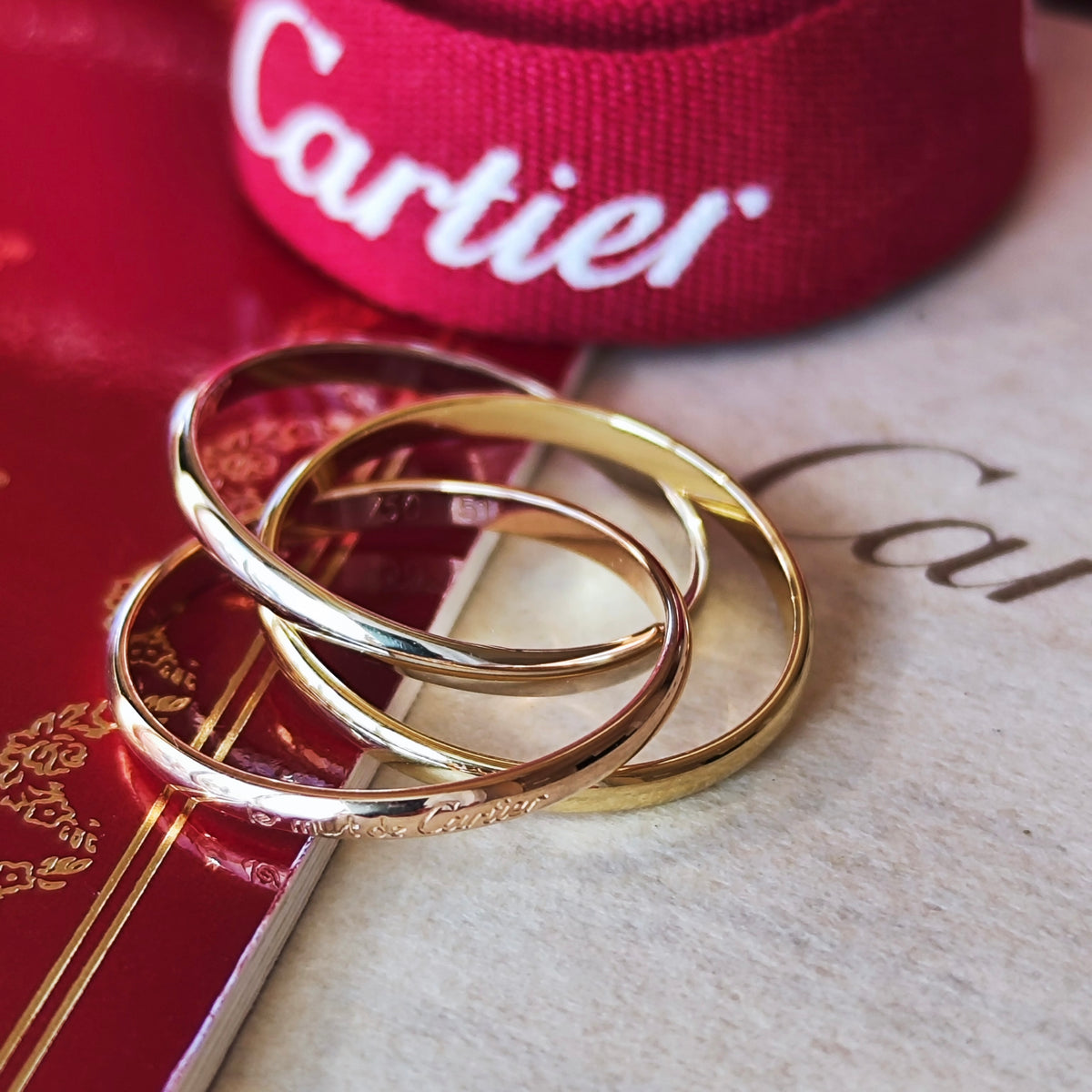 Cartier カルティエ トリニティリング SM 51 18金