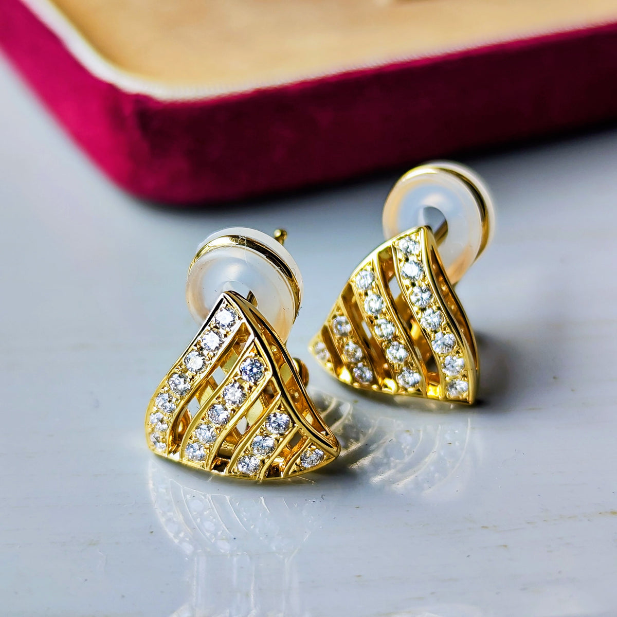 MIKIMOTO ミキモト ダイヤモンド ピアス 18金