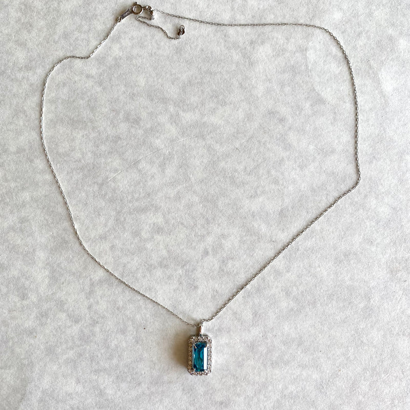 天然ジルコン 4.18CT 天然ダイヤモンド 新品ネックレス