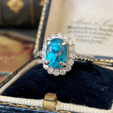 天然ジルコン 4.34CT 天然ダイヤモンド 新品リング